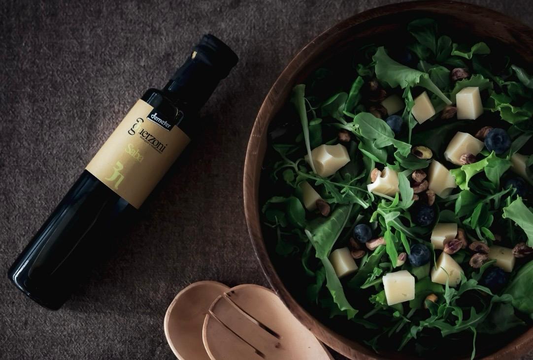 Lamb’s Lettuce, Gruyère and Blueberry Salad with Saba Guerzoni Vinaigr